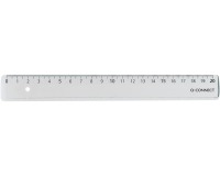 Q-CONNECT latte, polystyrène transparant, 20 cm