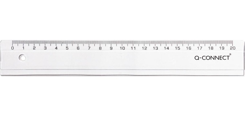 Q-CONNECT latte, plastic, en étui, 20 cm