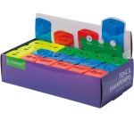 Q-CONNECT potloodslijper, 2 gaats geassorteerde kleuren