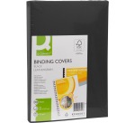 Q-CONNECT couvert A4 grain cuir 250 grammes 100 pièces noir