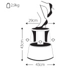 Q-CONNECT tabouret, plastique, noir