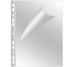 Q-CONNECT pochette perforée A4 perforation 11 trous lisse 80 microns paquet de 25 pièces