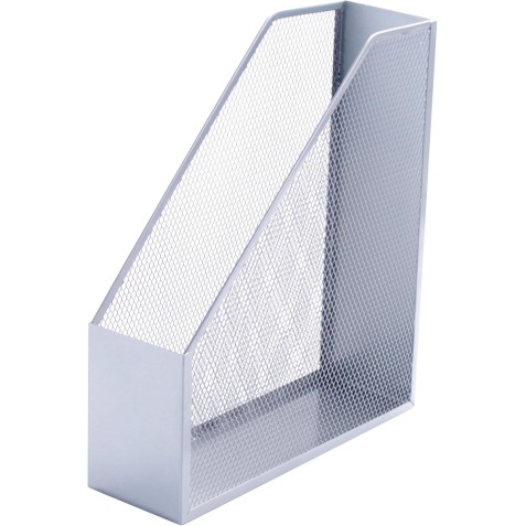 Q-CONNECT porte-revues en métal mesh, argent