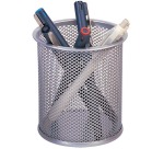 Q-CONNECT pen holder, metal mesh, silver
