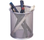 Q-CONNECT pen holder, metal mesh, silver