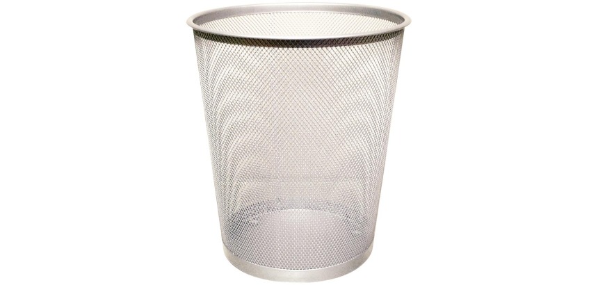 Q-CONNECT papiermand 19 liter metaal zilver