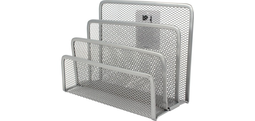 Q-CONNECT Silver Metal Letter Holder in 3 Parts