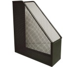 Q-CONNECT magazine rack in black mesh metal