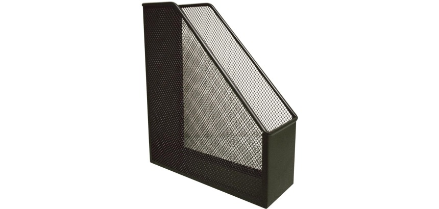 Q-CONNECT magazine rack in black mesh metal
