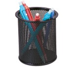 Q-CONNECT pencil holder, metal mesh, black