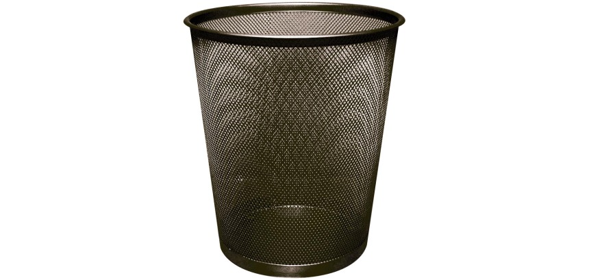 Q-CONNECT corbeille à papier 19 litres métal noir