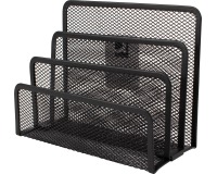 Q-CONNECT Porte-lettres en métal noir en 3 parties