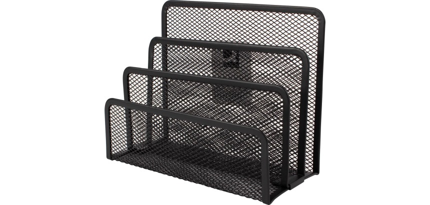 Q-CONNECT Porte-lettres en métal noir en 3 parties