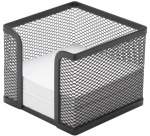 Q-CONNECT cube-mémo, métal, noir