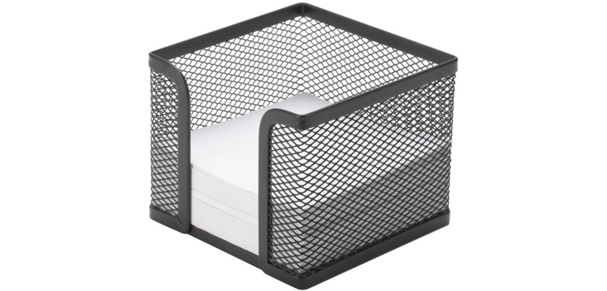 Q-CONNECT Notizwürfel, Metall, schwarz