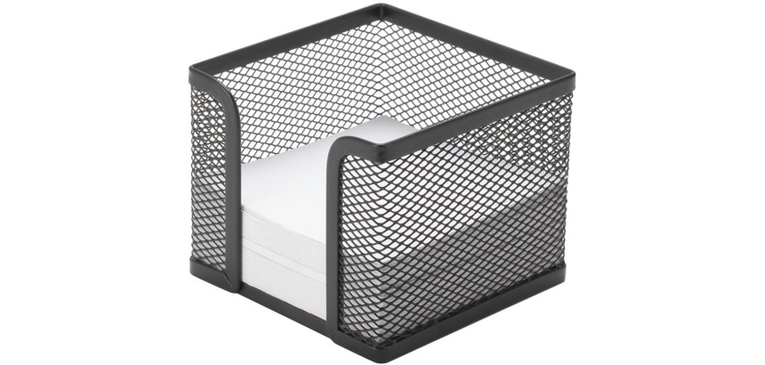 Q-CONNECT cube-mémo, métal, noir