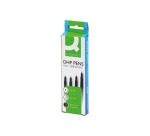 Q-CONNECT OHP marker, permanent, fijn, set van 4 stuks in geassorteerde kleuren