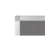 Q-CONNECT textile board, with aluminum frame, 90 x 60 cm, gray