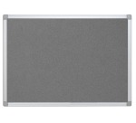 Q-CONNECT textile board, with aluminum frame, 90 x 60 cm, gray