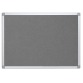 Q-CONNECT tableau de textile, avec cadre en aluminium, 90 x 60 cm, gris