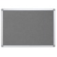 Q-CONNECT tableau de textile avec cadre en aluminium 90 x 60 cm gris