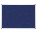 Q-CONNECT tableau de textile, avec cadre en aluminium, 90 x 60 cm, bleu