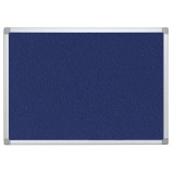 Q-CONNECT textile board, with aluminum frame, 90 x 60 cm, blue