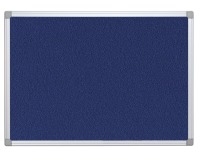 Q-CONNECT tableau de textile, avec cadre en aluminium, 90 x 60 cm, bleu