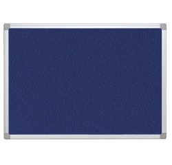 Q-CONNECT tableau de textile, avec cadre en aluminium, 90 x 60 cm, bleu