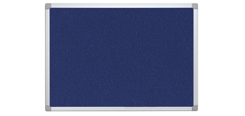 Q-CONNECT tableau de textile, avec cadre en aluminium, 90 x 60 cm, bleu