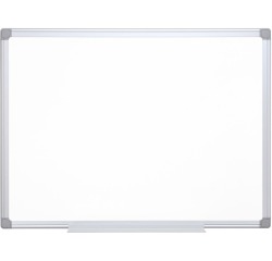 En_pizarra blanca q-connect lacada magnetica marco de aluminio 120x90 cm