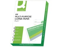 Q-CONNECT kopieerpapier, ft A4, 80 g, pak van 500 vel, wit
