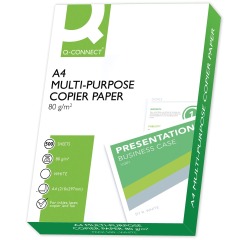 Q-CONNECT papier reprographique, ft A4, 80 g, paquet de 500 feuilles, blanc