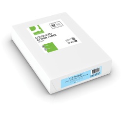 En_papel color q-connect din a4 80gr celeste paquete de 500 hojas