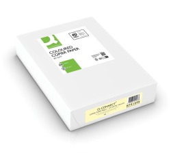 En_papel color q-connect din a4 80gr amarillo paquete de 500 hojas