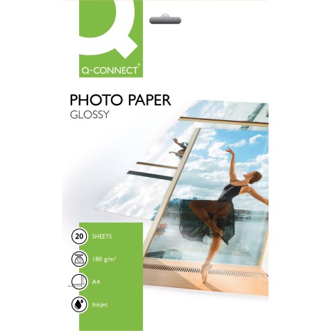 Q-CONNECT fotopapier, ft A4, 180 g, pak van 20 vel