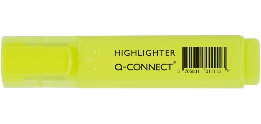 Rotulador q-connect fluorescente amarillo punta biselada