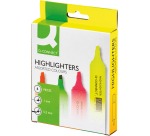 Q-CONNECT markeerstift, geassorteerde kleuren, etui van 4 stuks
