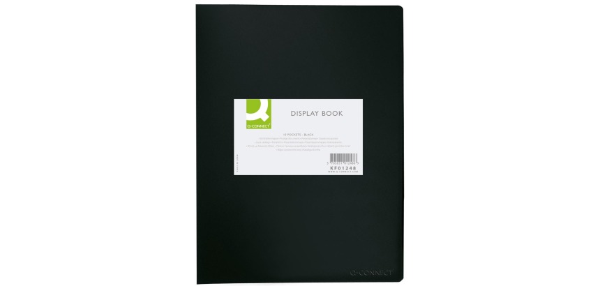 Q-CONNECT protège-documents, A4, 10 pochettes, noir