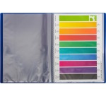 Q-CONNECT document protectors, A4, 20 pockets, blue