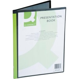 Q-CONNECT protège-documents personnalisable A4 10 pochettes noir