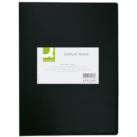 Q-CONNECT protège-documents, A4, 40 pochettes, noir