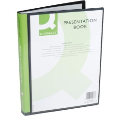 Q-CONNECT protège-documents personnalisable  A4 40 pochettes noir