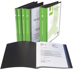 Q-CONNECT protège-documents personnalisable  A4 60 pochettes noir