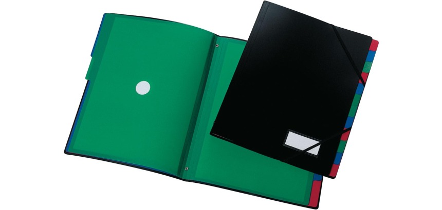 Q-CONNECT trieur PP A4 12 compartiments noir
