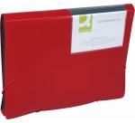Q-CONNECT Sortierer, A4, PP, mit 13 Fächern, Gummibandverschluss, rot