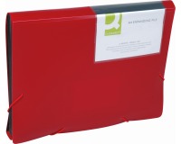Q-CONNECT sorter, A4, PP, with 13 compartments, elastic closure, red