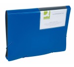 Q-CONNECT trieur, A4, PP, avec 13 compartiments, fermeture à élastiques, bleu
