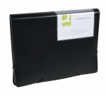 Q-CONNECT trieur, A4, PP, avec 13 compartiments, fermeture à élastiques, noir