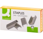 Grapas q-connect nº 22/6 -24/6 galvanizadas-  caja de 1000